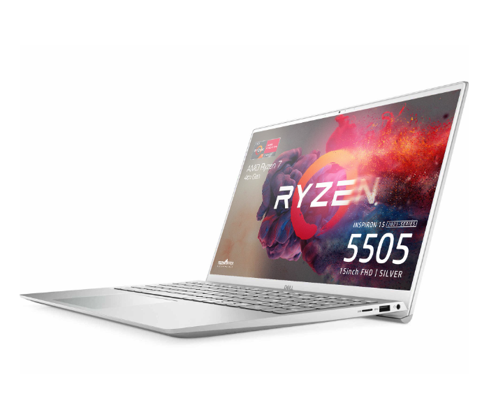 Dell Inspiron 5505 15.6 inch FHD AMD Ryzen 7 4700U 8-core Processor 8GB RAM 512GB SSD AMD Radeon Graphics Windows 10 Home 64 - Platinum Silver - Zoom Image 4