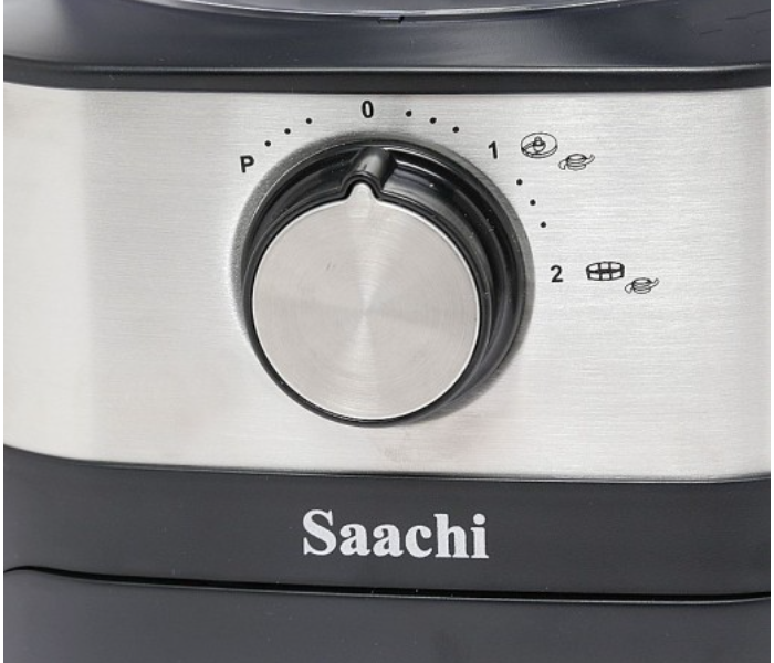 Saachi FP4958 800W 2 Litre Food Processor with 8 Attachments -Black and Silver - Zoom Image 4