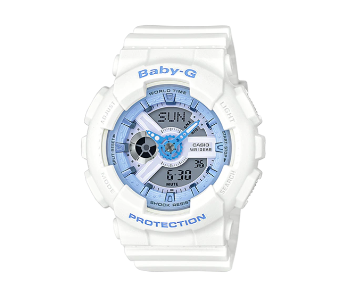 Casio Baby-G BA-110BE-7ADR White Dial Analog-Digital Watch For Women - White - Zoom Image 1