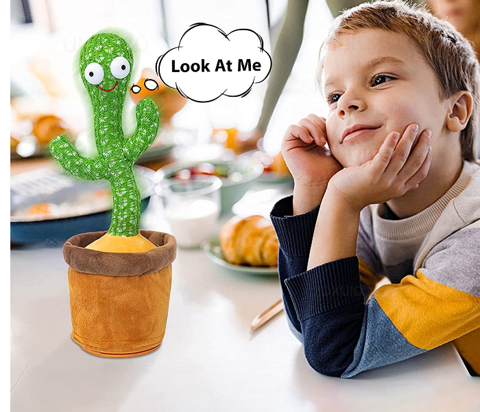 Dancing Cactus Toy, Electric, Shaking, Recording, Singing, Talking toys, "Repeat your speech" Plush Stuffed Gift For Toddler, Baby, Kids, age 1 2 3 4 5 6 7 - Zoom Image 2