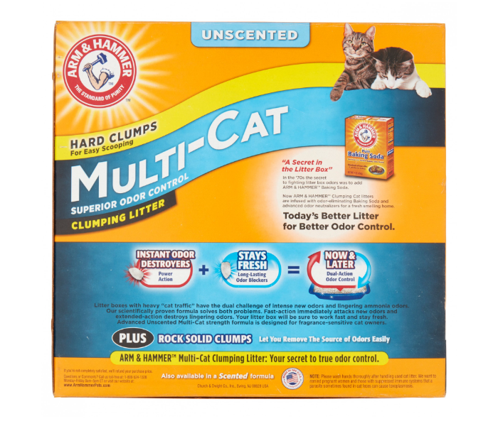 Arm and Hammer HH2207 9.07kg Unscented Multi-Cat Clumping Litter - Zoom Image 2