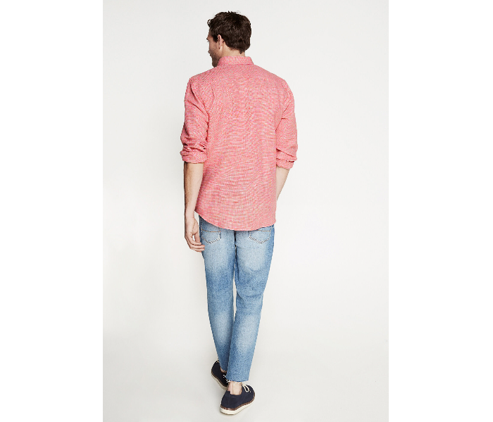 Springfield 099322060 Small Linen Shirt for Men - Red - Zoom Image 4