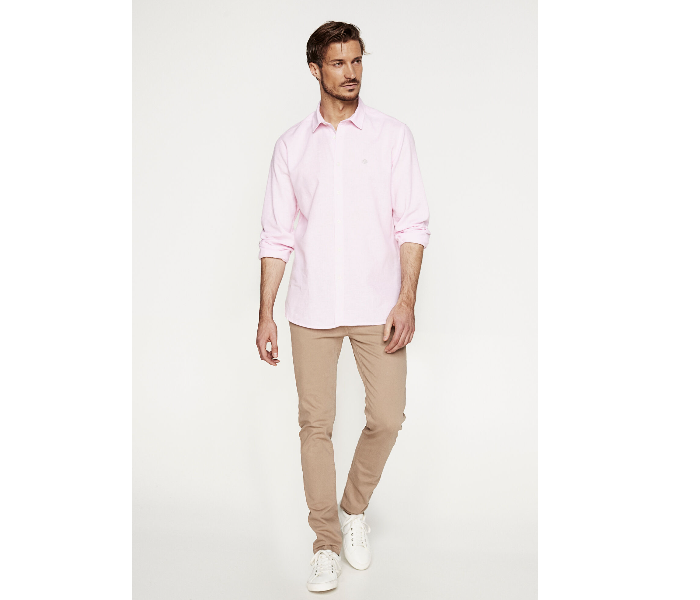 Springfield 099320470 Small Linen Shirt for Men - Pink - Zoom Image 1