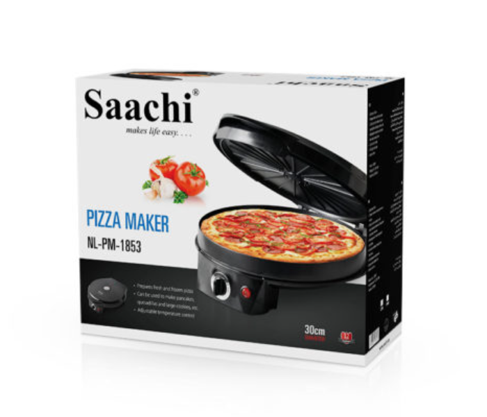 Saachi PM-1853 1200W 30cm Non Stick Pizza Maker - Black - Zoom Image 3