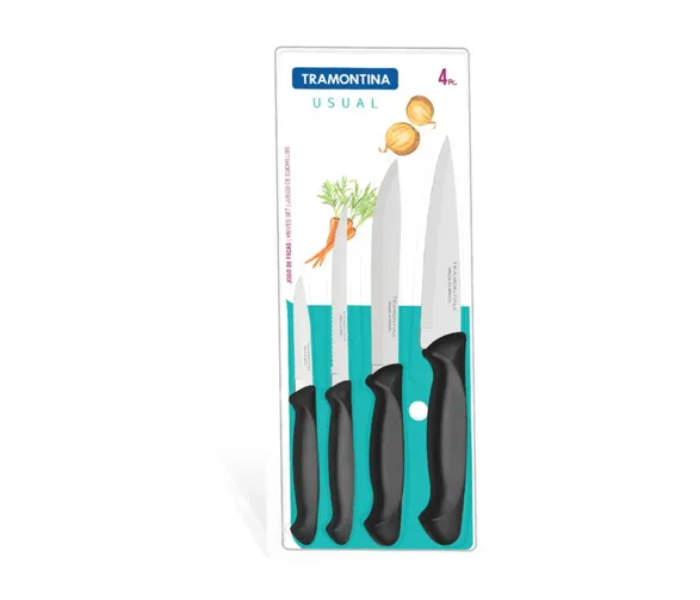 Tramontina 23099042 Set of 4 Pieces Knife Cutlery Set - Black - Zoom Image 2