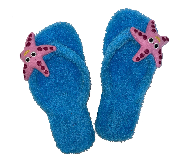 Casual LFV100 US 09 Starfish Design Daily Wear Soft Flat Home Slippers for Women - Light Blue - Zoom Image