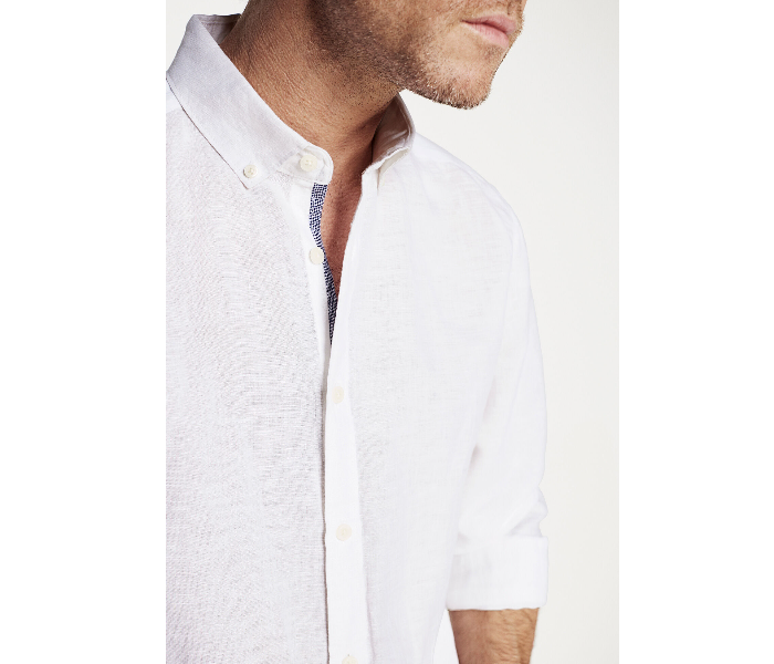 Springfield 099321299 XXL Linen Shirt for Men - White - Zoom Image 4