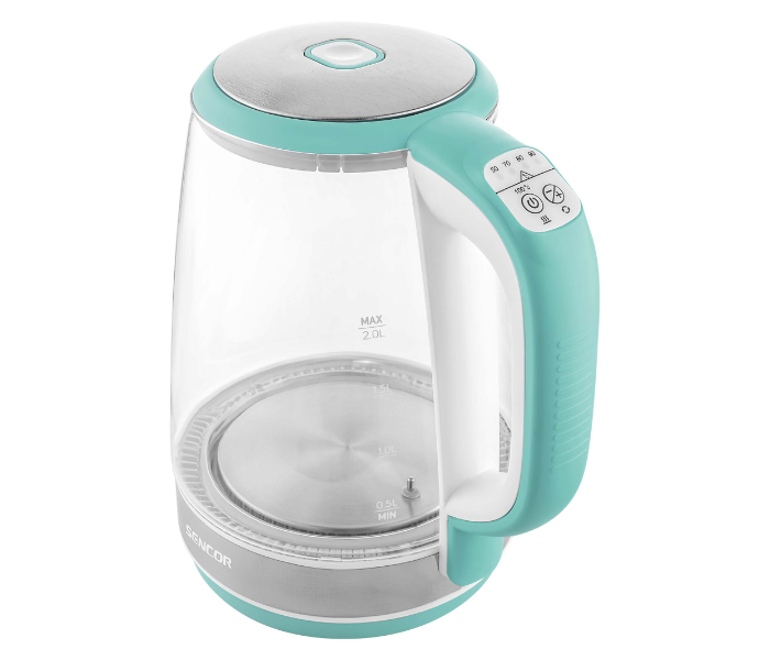 Sencor SWK 2191GR 2200W 2 Litre Glass Kettle - Blue Green - Zoom Image 3