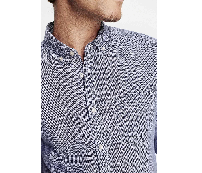 Springfield 099322010 Small Linen Shirt for Men - Navy - Zoom Image 4