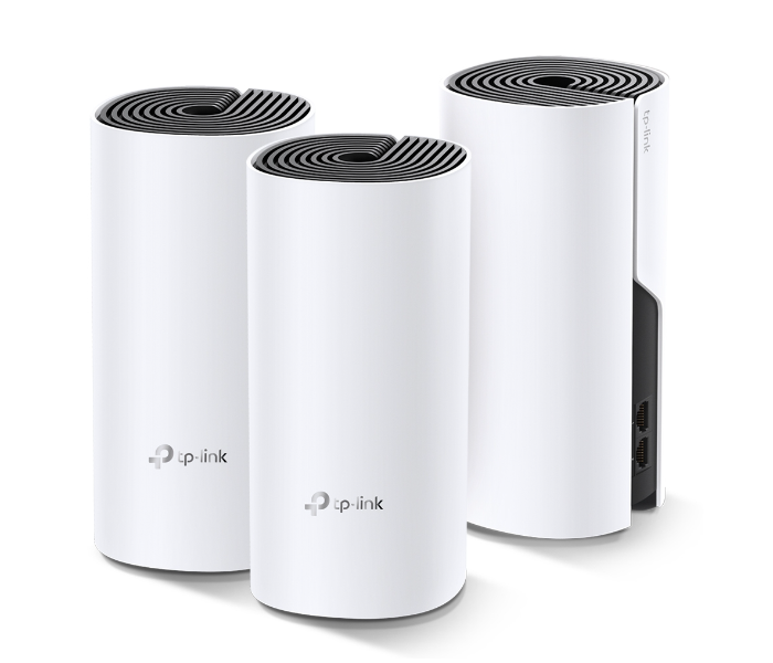 Tplink Deco E4 AC1200  3 Piece Whole Home Mesh Wi-Fi System - White - Zoom Image 1