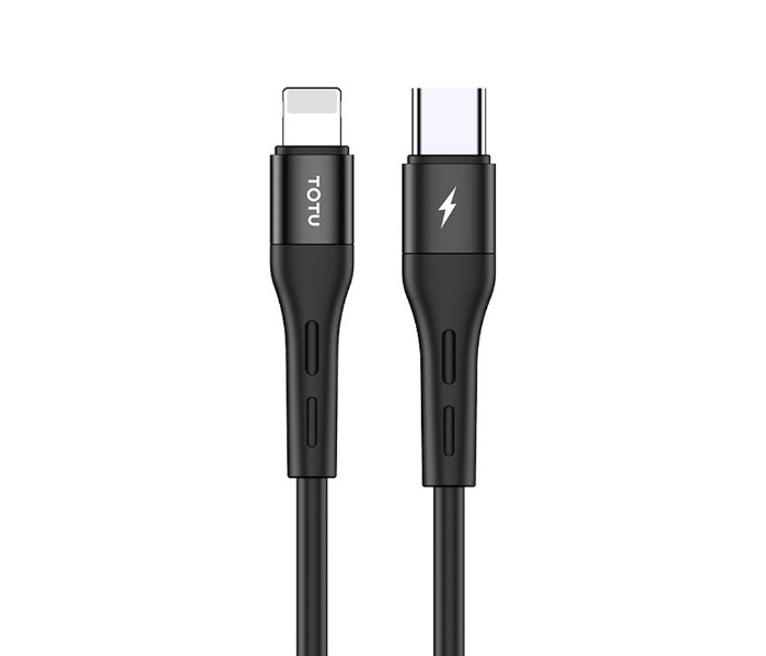 TOTU BPD-002-BK 30W 1 Meter Soft Series USB-C Lightning Fast Charging Cable - Black - Zoom Image 1