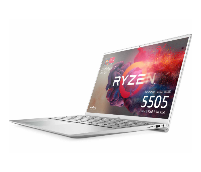 Dell Inspiron 5505 15.6 Inch FHD AMD Ryzen 7-4700U Processor 8GB RAM 256GB SSD AMD Radeon Graphics Windows 10 - Silver - Zoom Image 4