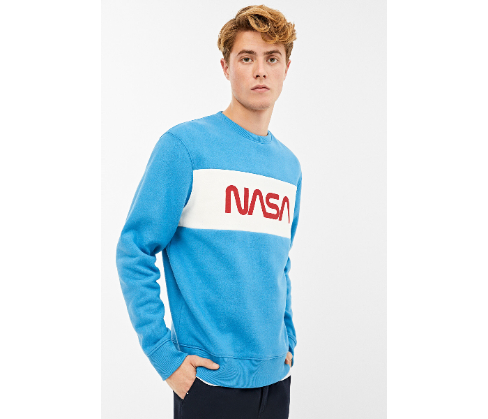 Springfield 009628884 Large Sweatshirt for Men - Blue - Zoom Image 1