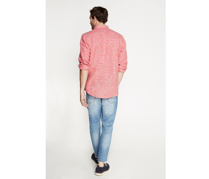 Springfield 099322060 Medium Linen Shirt for Men - Red - Zoom Image 4