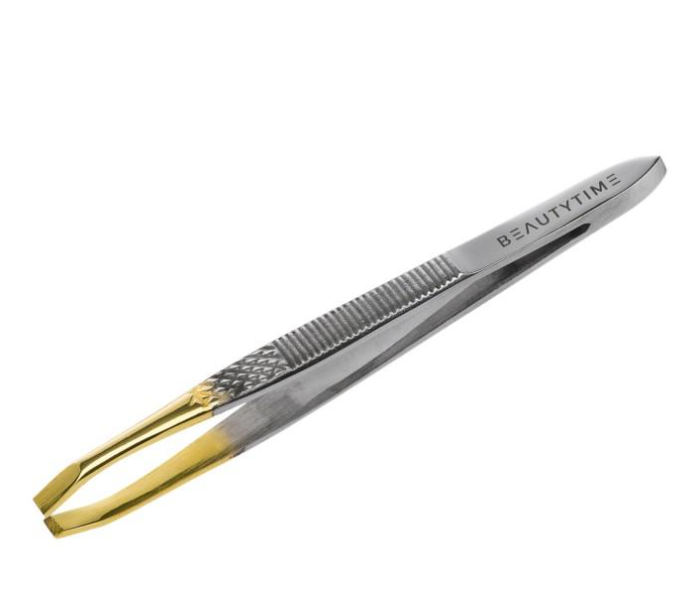 Beautytime BT124 Gold Plated Tipped Triple XXX Tweezers - Zoom Image