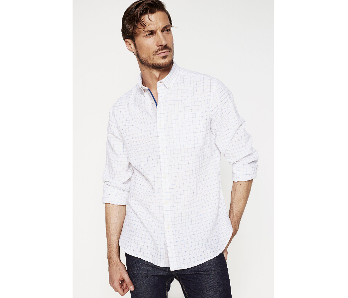 Springfield 099323999 XXL Linen Shirt for Men - White - Zoom Image 2