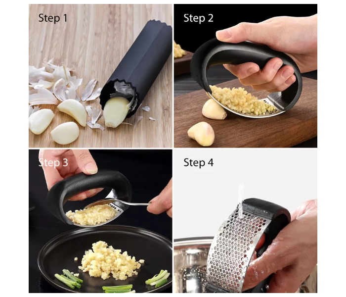 304 Stainless Steel Garlic Press, Portable Garlic Presser Mincer Chopper  Crusher Slicer Grater Squeezer, Kitchen Tools