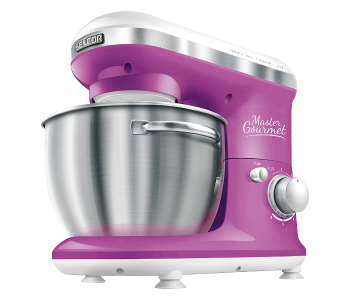 Sencor STM 3625VT 600W 4 Litre Stand Mixer - Purple and Silver - Zoom Image 2