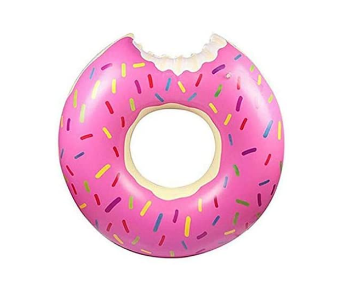 Bear Donut Pool Gigantic Inflatable Float Swimming Jumbo Ring - Pink - Zoom Image 1