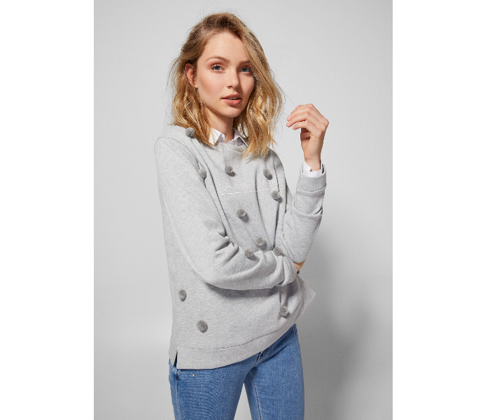 Springfield 108415142 Small Sweat Shirt for Women - Grey - Zoom Image 1