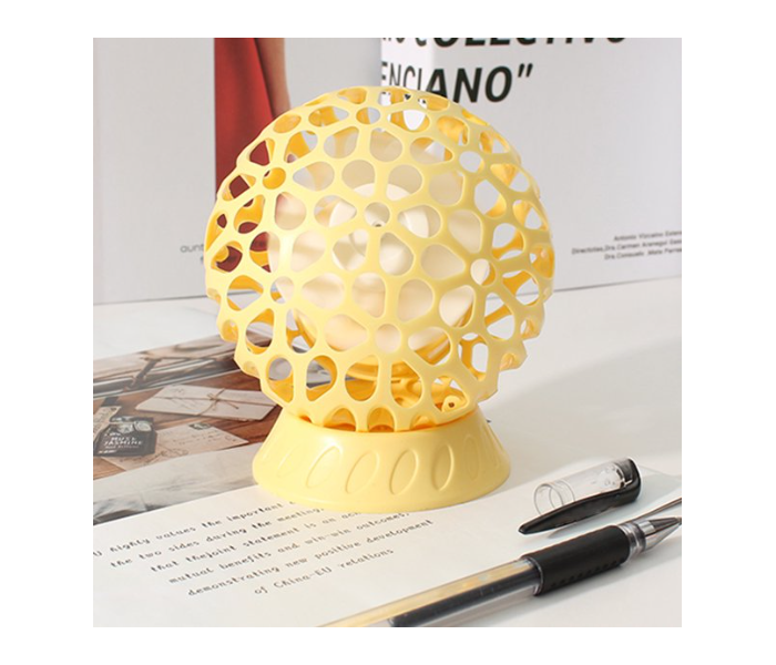 Generic 360 Degree Automatic Vibration And Rotation Portable Mini Night Light Fan - Yellow - Zoom Image 3