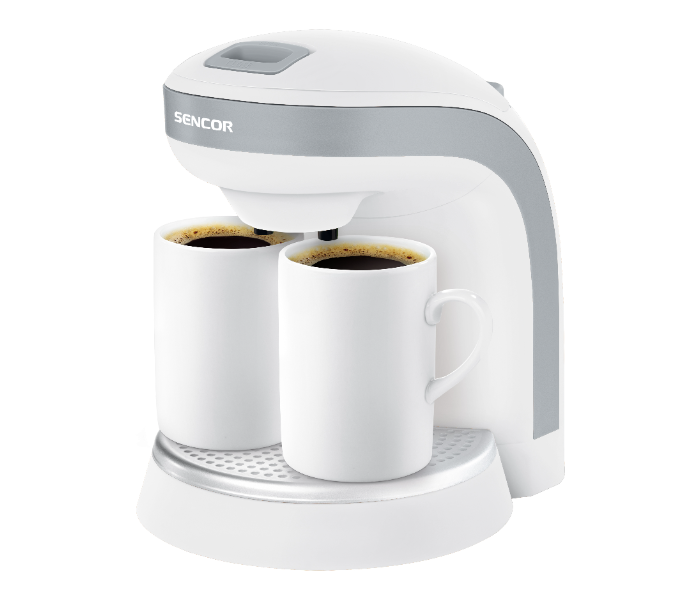 Sencor SCE 2001WH 350W Coffee Maker with 2 Nozzles - White and Grey - Zoom Image 1