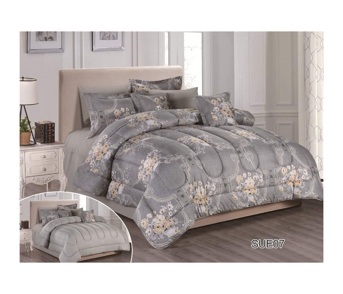 Stargold SG-CJL2003 Comforter Set Of 8 Pieces - Dark Grey - Zoom Image