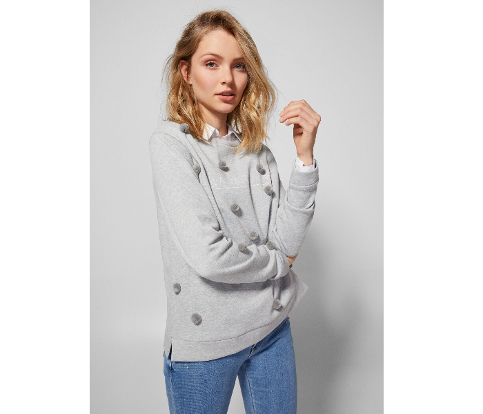 Springfield 108415142 Medium  Sweat Shirt for Women - Grey - Zoom Image 1