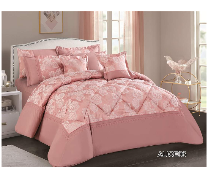 Stargold SG-CJL2001 Comforter Set Of 8 Pieces - Pink - Zoom Image