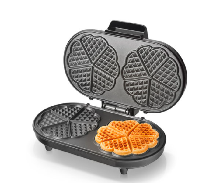 Saachi WM1551 1200W 10 Piece Non Stick Heart Shaped Waffles Maker - Black - Zoom Image 1