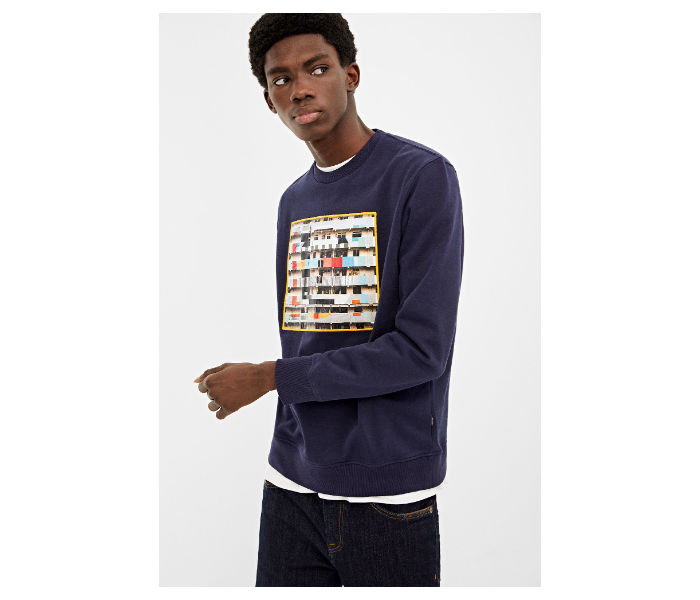 Springfield 009622912 XXL Sweatshirt for Men - Medium Blue - Zoom Image 2