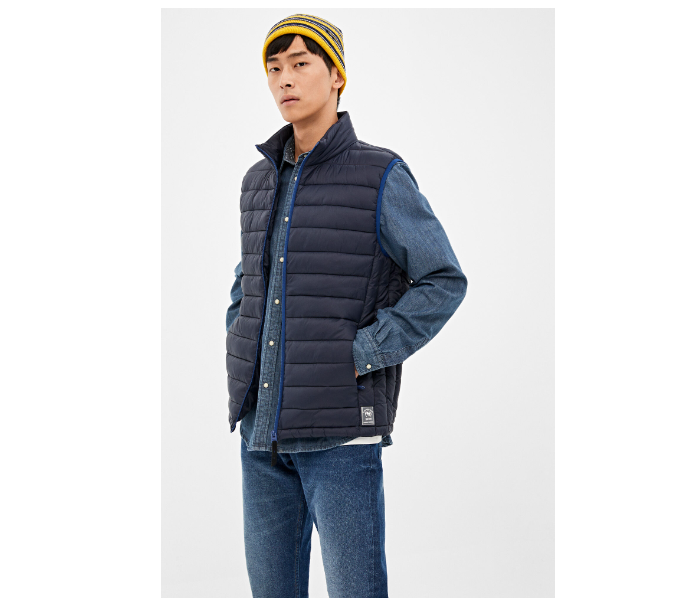 Springfield 095620111 Large Nylon Sports Jacket for Men - Dark Blue - Zoom Image 2