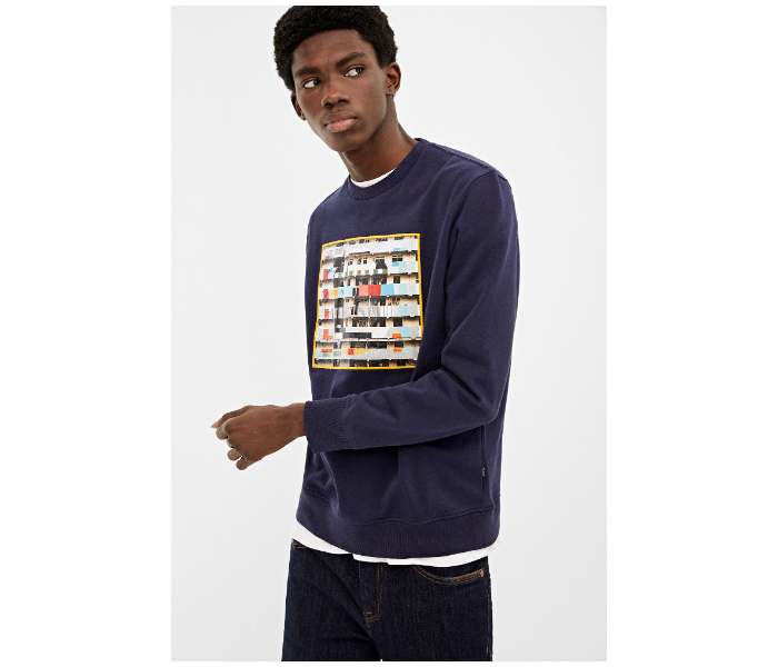 Springfield 009622912 Large Sweatshirt for Men - Medium Blue - Zoom Image 2