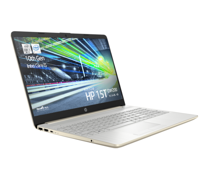 HP 15T-DW200 15.6 Inch Intel Core i5-1035G1 10th Generation 16GB RAM 256GB SSD Intel UHD Graphics Windows 10 Home - Pale Gold and Silver - Zoom Image 2