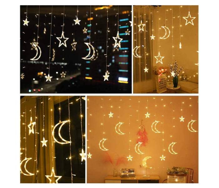 Makingtec 2.5m Moon and Star Curtain Light String For Indoor Outdoor Decoration for Christmas - Zoom Image 4