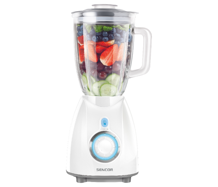 Sencor SBL 5370WH 500W 1.7 Litre 6 Speed Glass Blender - White - Zoom Image 1