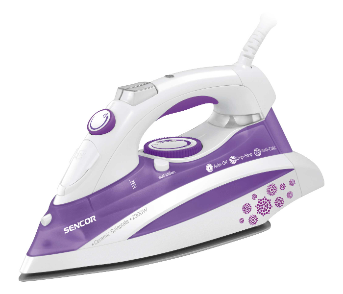 Sencor SSI 8441VT 2200W Steam Iron - White and Purple - Zoom Image 1