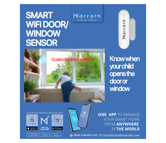 Marrath Smart Wifi Home Door, Window, Safe, Locker Sensor -  White - Zoom Image 8