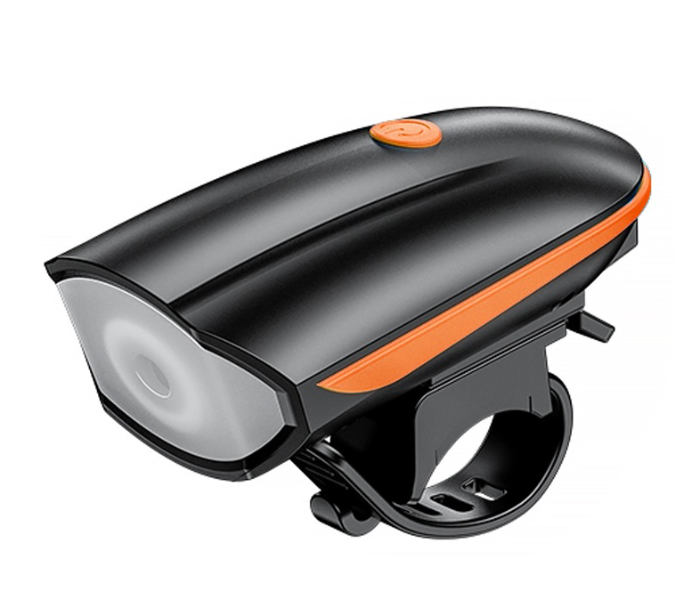 Waterproof Bicycle Light with Horn - Orange - Zoom Image