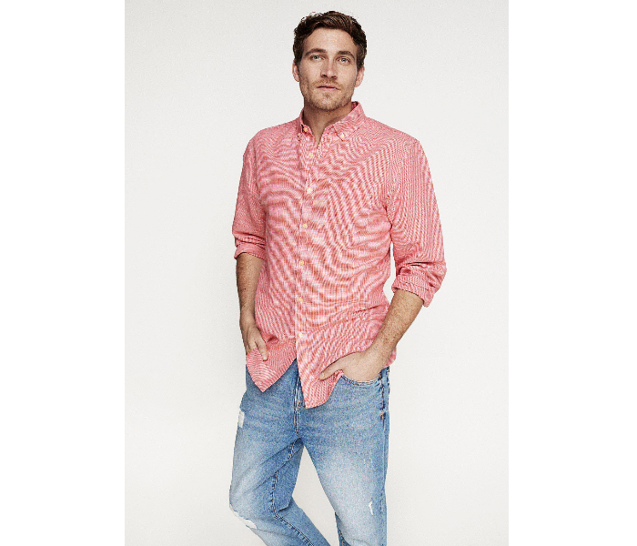 Springfield 099322060 Small Linen Shirt for Men - Red - Zoom Image 2