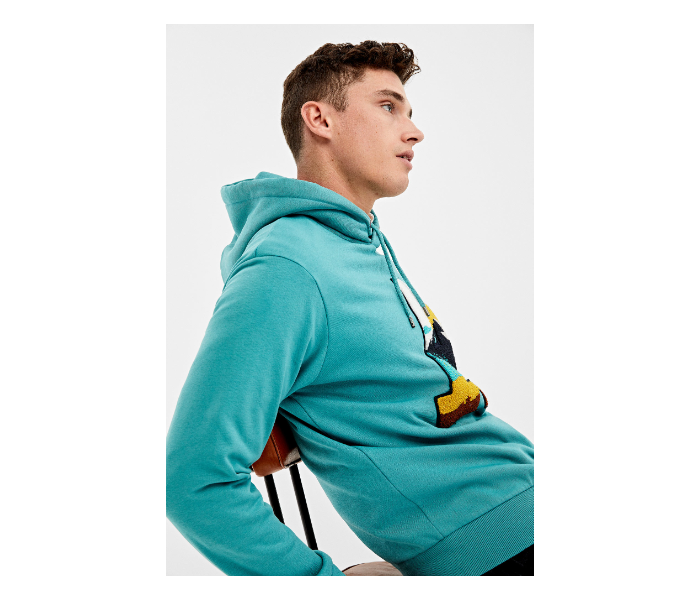 Springfield 009602488 XXL Sweatshirt for Men - Turquoise - Zoom Image 2