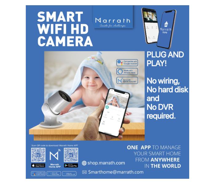 Marrath Smart Wi-Fi HD Weatherproof Outdoor Plug and Play CCTV  Camera - White - Zoom Image 4