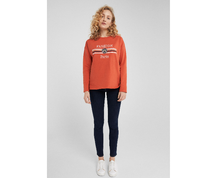 Springfield 108589109 Extra Small Sweat Shirt for Women - Orange - Zoom Image 1