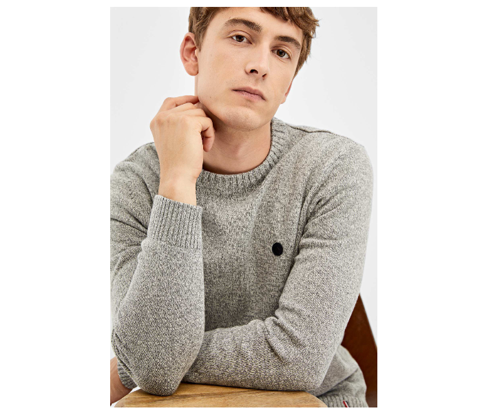 Springfield 140659044 Small Knitted Jumper for Men - Dark Grey - Zoom Image 3