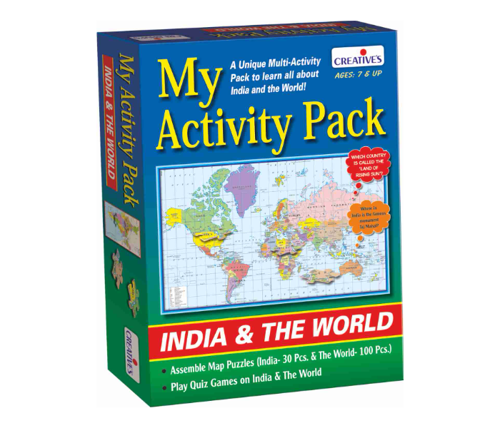 JMsouq Creative Educational CE00181 My Activity Pack India and the World Game for Kids - Zoom Image 1