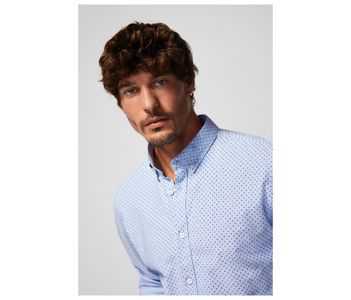 Springfield 150481914 Small Shirts for Men - Medium Blue - Zoom Image 2