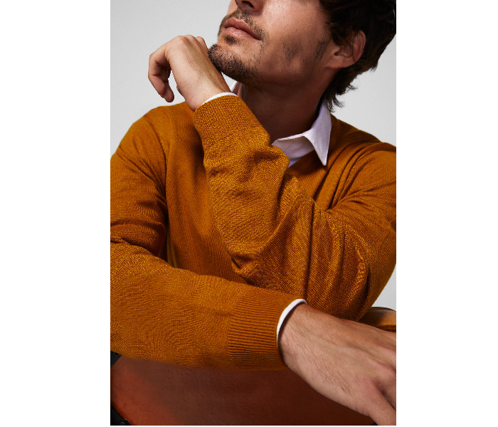 Springfield 140439367 Large Knitted Jumper for Men - Orange - Zoom Image 2