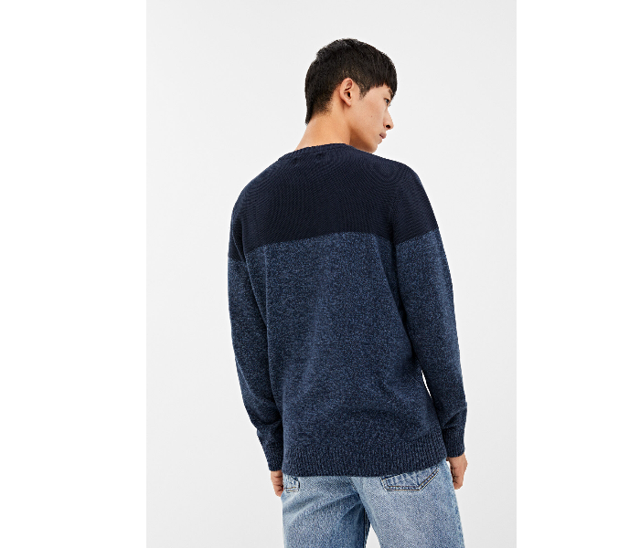 Springfield 140673611 Small Knitted Jumper for Men - Dark Blue - Zoom Image 2