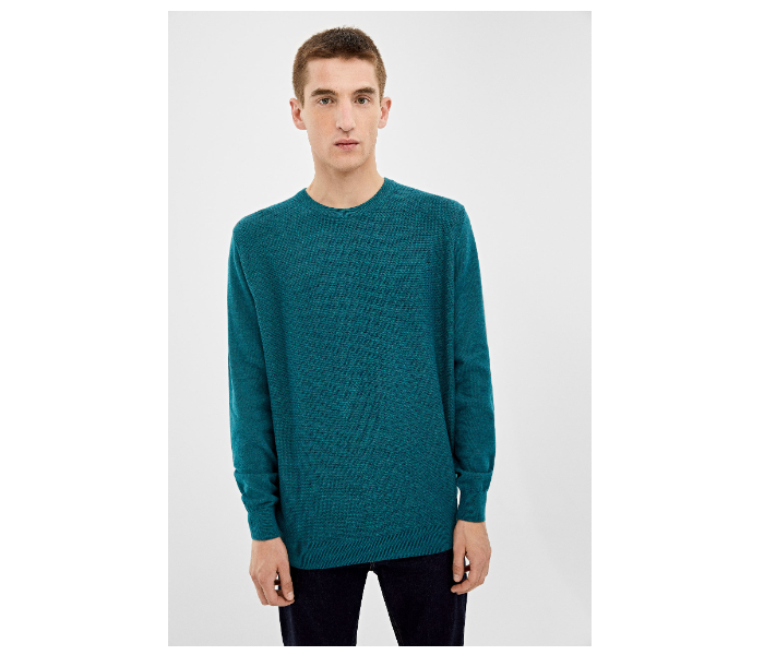 Springfield 140677989 XXL Knitted Jumper for Men - Turquoise - Zoom Image 2