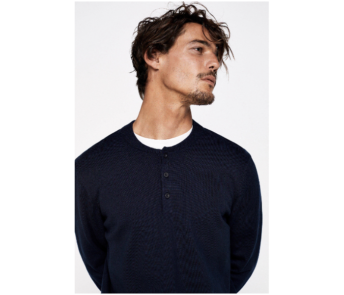 Springfield 141392911 XXL Cotton Knitwear for Men - Dark Blue - Zoom Image 4